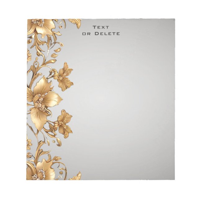 Bloc-notes Gold Floral (Devant)