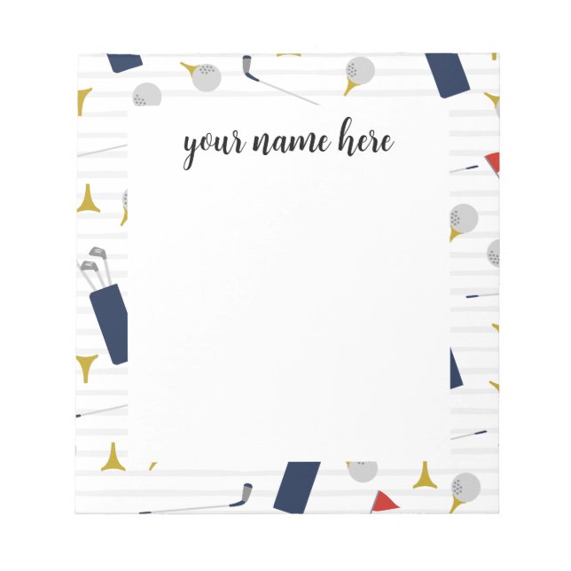 Bloc-notes Golf personnalisé (Devant)