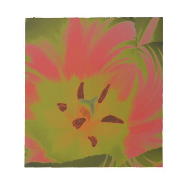 Bloc-notes gothique et sombre pour tulipe rouge (Devant)