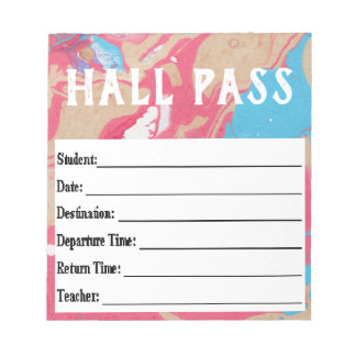 Bloc-notes Hall Pass