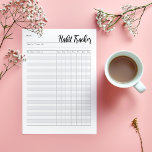 Bloc-notes hebdomadaire de suivi d'habitude<br><div class="desc">Organisez votre journée avec ce bloc-notes hebdomadaire de suivi des habitudes.</div>