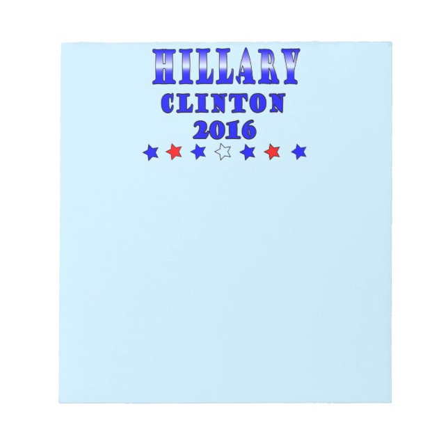 Bloc-notes Hillary Clinton 2016 (Devant)