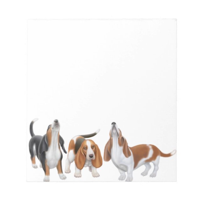 Bloc-notes Howling Basset Hound Chiens (Devant)