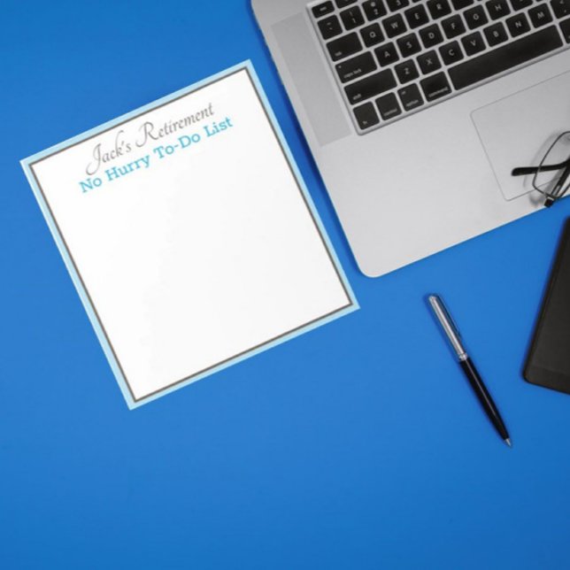 Bloc-notes humoristique pour retraité personnalisé (Créateur téléchargé)