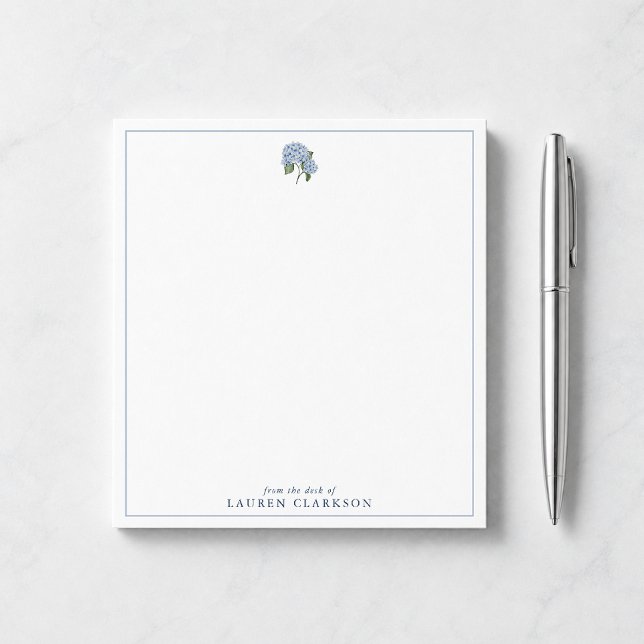 Bloc-notes Hydrangea Bleu De Mon Bureau (Créateur téléchargé)