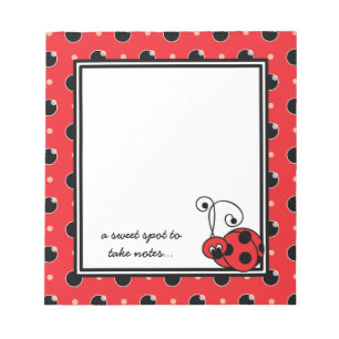 Bloc-notes Itty Bitty Ladybug - Rouge
