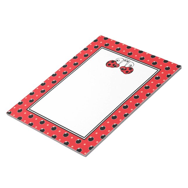 Bloc-notes Itty Bitty Ladybug - Rouge (Incliné)