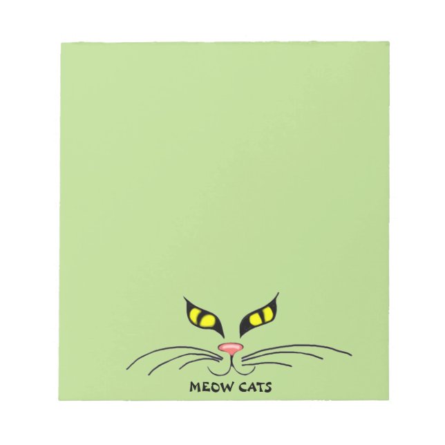 Bloc-notes jaune de Meow Cats (Devant)