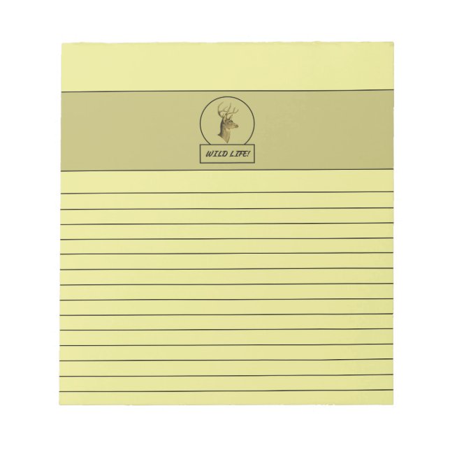Bloc-notes jaune pâle Buck Head (Devant)