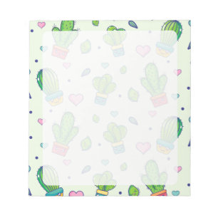 Bloc-notes Kawaii Cactus & Hearts