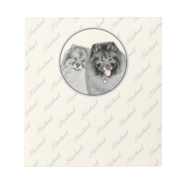 Bloc-notes Keeshond Graphiques Mère et Fils Keesho (Devant)
