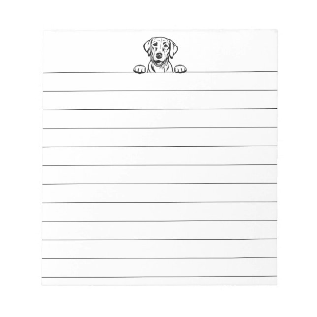 Bloc-notes Labrador de 5,5 po x 6 po (Devant)