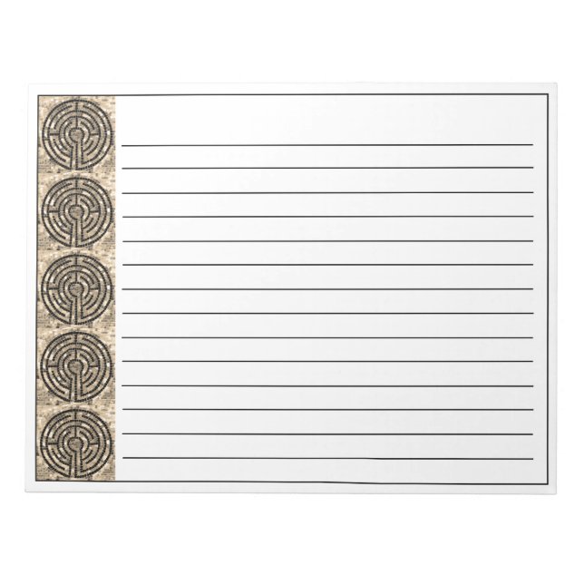 Bloc-notes LABYRINTH V 11x8.5 + lignes (Devant)