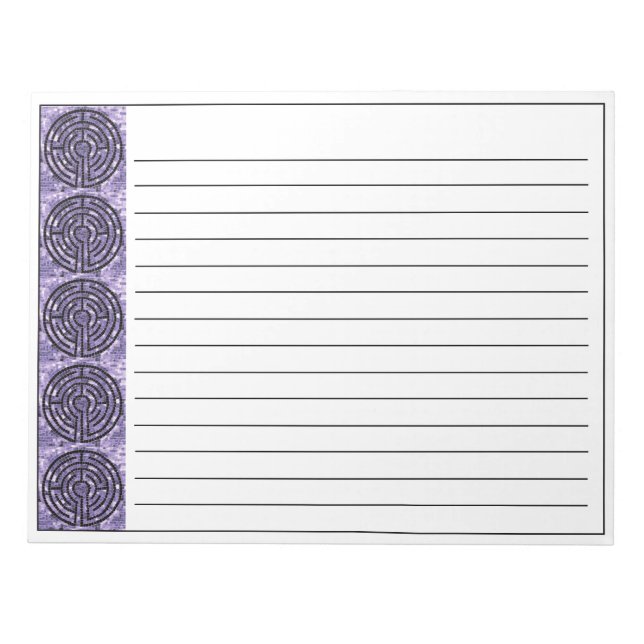 Bloc-notes LABYRINTH VI 11 po x 8,5 po + lignes (Devant)