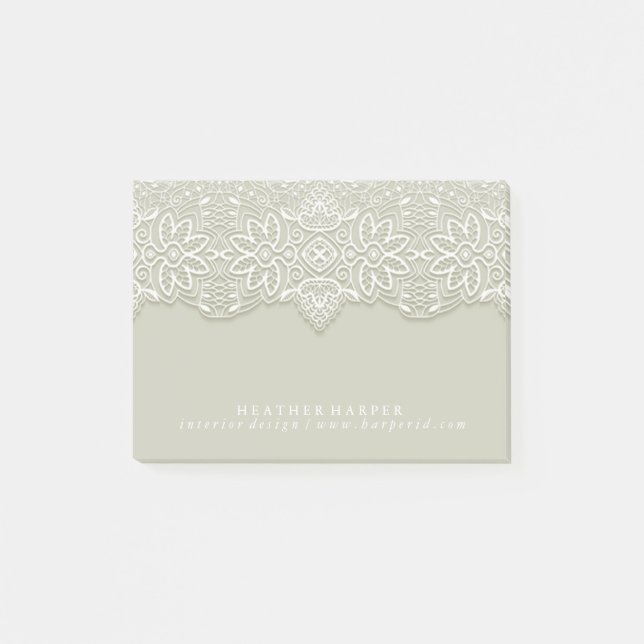 Bloc - notes lacé de notes de post-it (Devant)