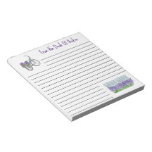 Bloc-notes Lavender Bike And Garden 5,5" x 6"