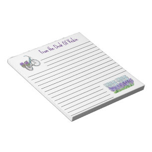 Bloc-notes Lavender Bike And Garden 5,5" x 6"