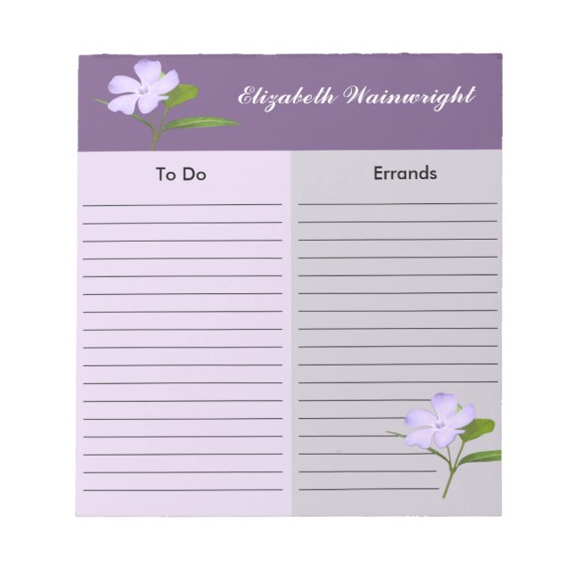 Bloc-notes Lavender Flower (Devant)
