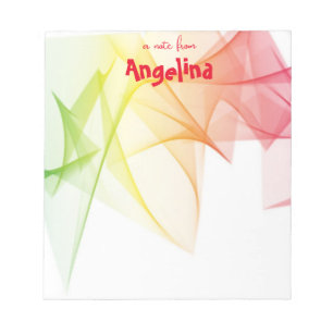 Bloc-notes lettre éclaboussure rouge jaune aquarel