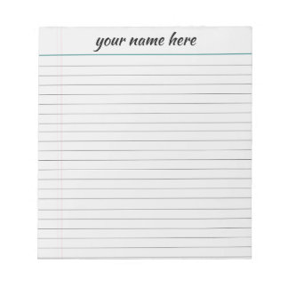 Bloc-notes ligné personnalisé