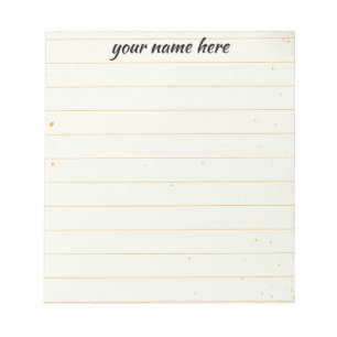 Bloc-notes ligné personnalisé