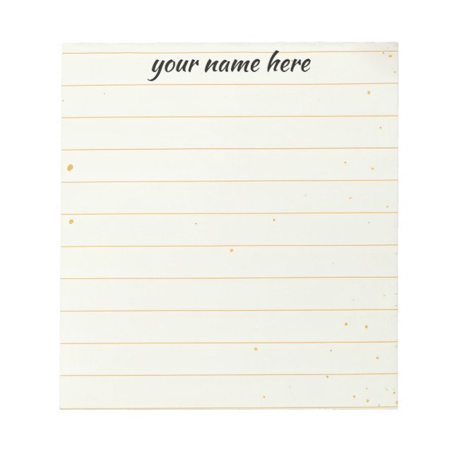 Bloc-notes ligné personnalisé (Devant)
