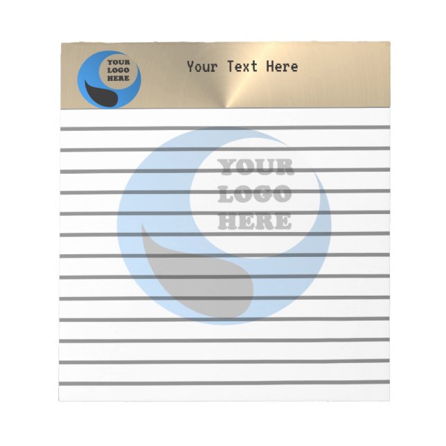 Bloc-notes ligné personnalisé avec logo (Devant)