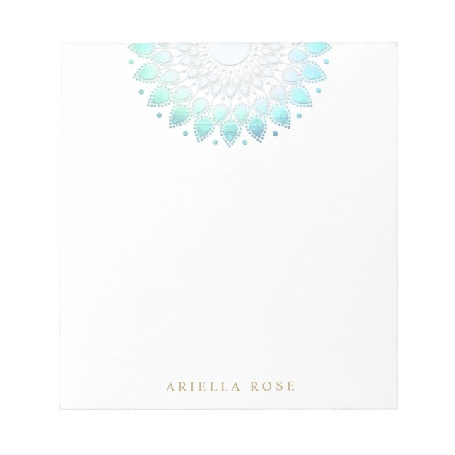 Bloc-notes Lotus Floral Bleu (Devant)