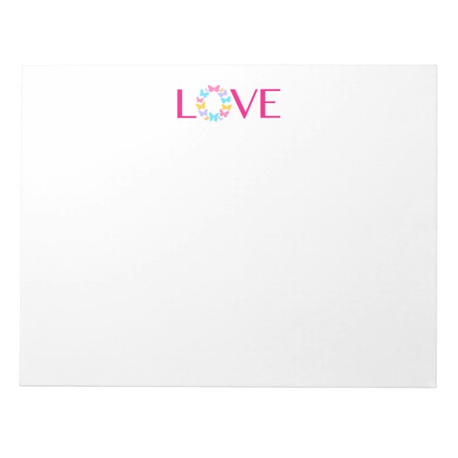 Bloc-notes Love et Papillons (Devant)