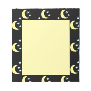 Bloc-notes Lune (Noir et Jaune Doux)