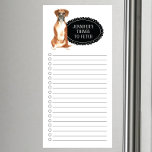 Bloc-notes magnétique de la liste d'achat<br><div class="desc">Des choses adorables pour aller chercher Boxer chien avec un cadre en tableau noir personnalisé avec votre nom.</div>