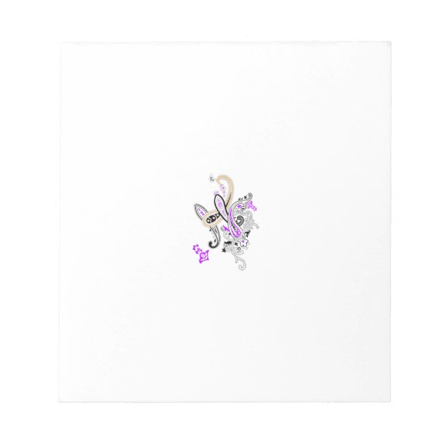 Bloc-notes magnétique violet-magenta, rouge-orange (Devant)