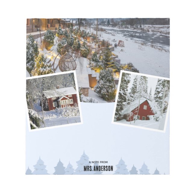 Bloc-notes Maisons d'Hiver & Paysage enneigé (Devant)