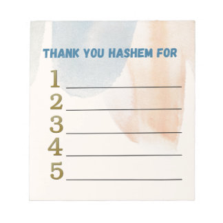 Bloc-notes Merci Hashem