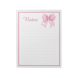 Bloc-notes mignon avec ruban rose