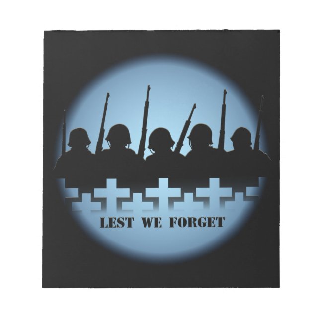 Bloc-notes militaire pour hommage de peur d'oublie (Devant)