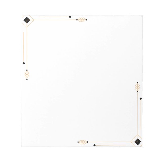 Bloc-notes minimaliste Art déco (Devant)