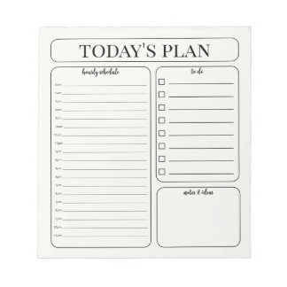 Bloc-notes minimaliste de planification quotidienn