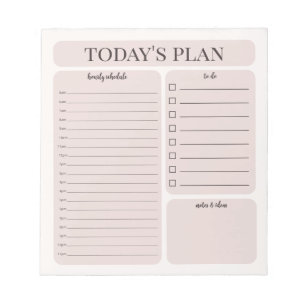 Bloc-notes minimaliste de planification quotidienn