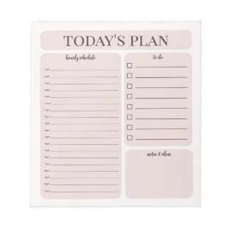 Bloc-notes minimaliste de planification quotidienn