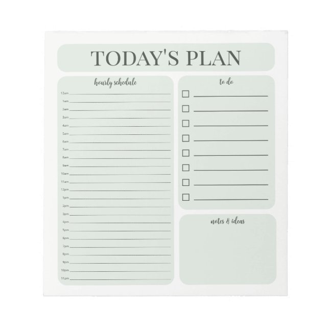 Bloc-notes minimaliste de planification quotidienn (Devant)