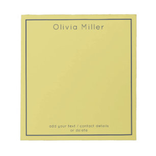 Bloc-notes minimaliste jaune chaud doux