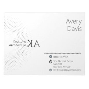 Bloc-notes minimaliste moderne architecte