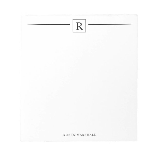 Bloc-notes minimaliste pour Carré Monogramme (Devant)