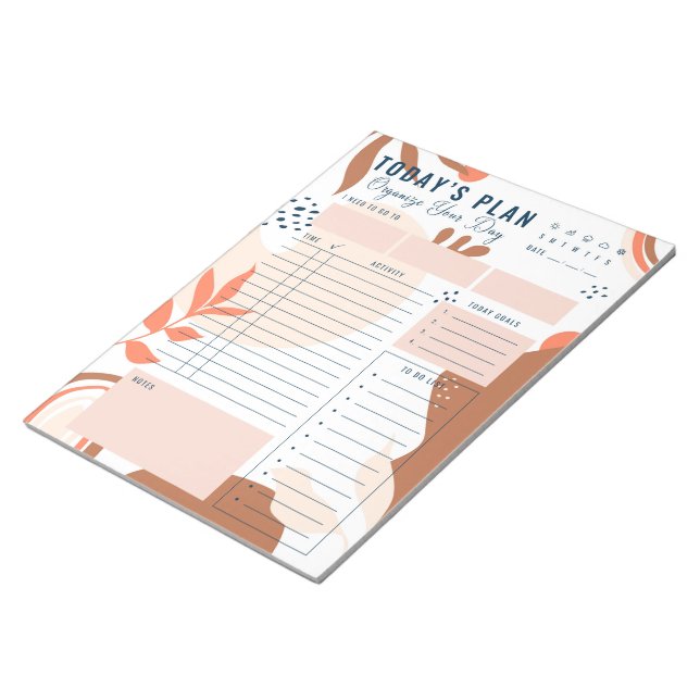 Bloc-notes moderne Brown-beige (Incliné)