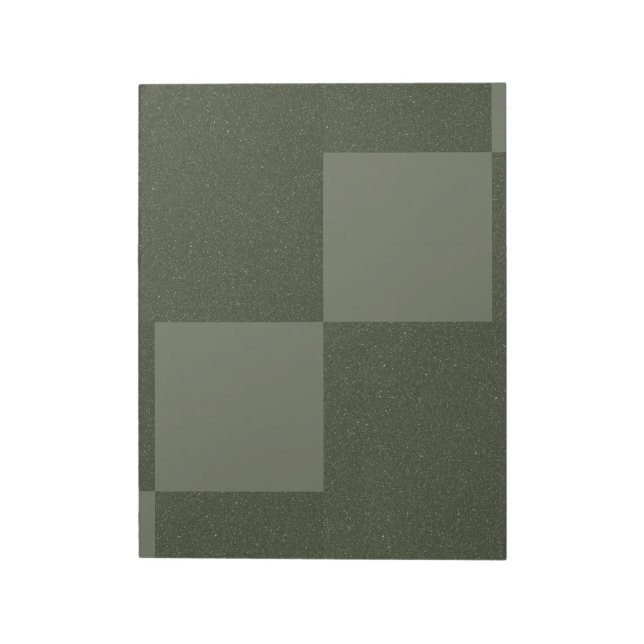 Bloc-notes moderne Moss Green Blocks - personnalis (Tourné)