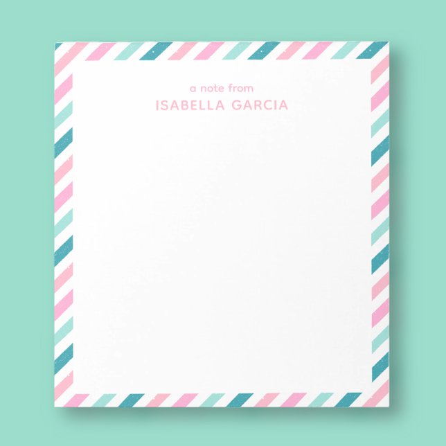Bloc-notes moderne personnalisé (Customize this cool notepad with "a note from" and name, and make a unique gift for a teacher.)