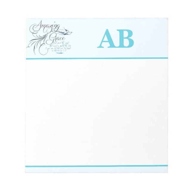 Bloc-notes monogramme Grace Extraordinaire (Devant)
