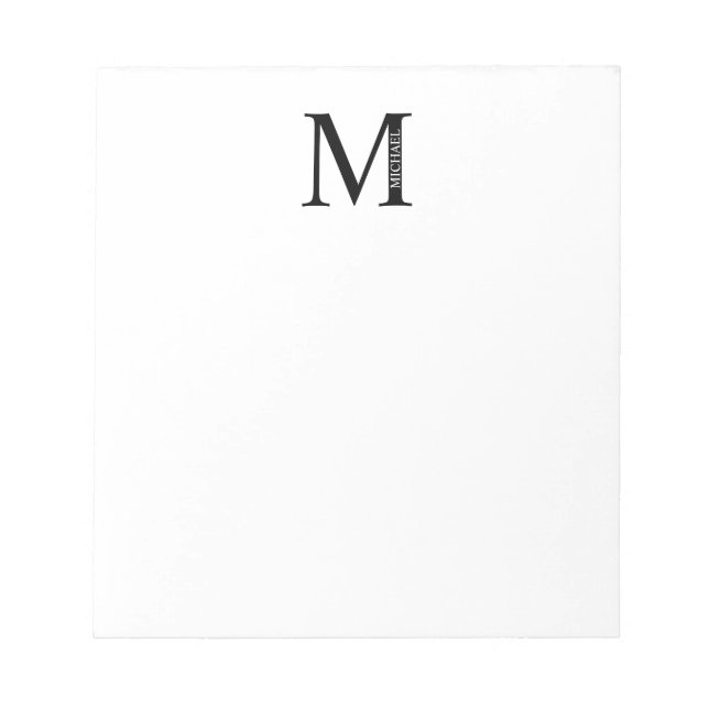 Bloc-notes monographique et nom personnalisé (Devant)