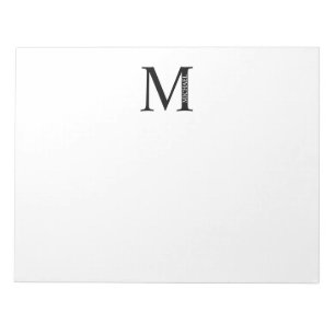 Bloc-notes monographique et nom personnalisé